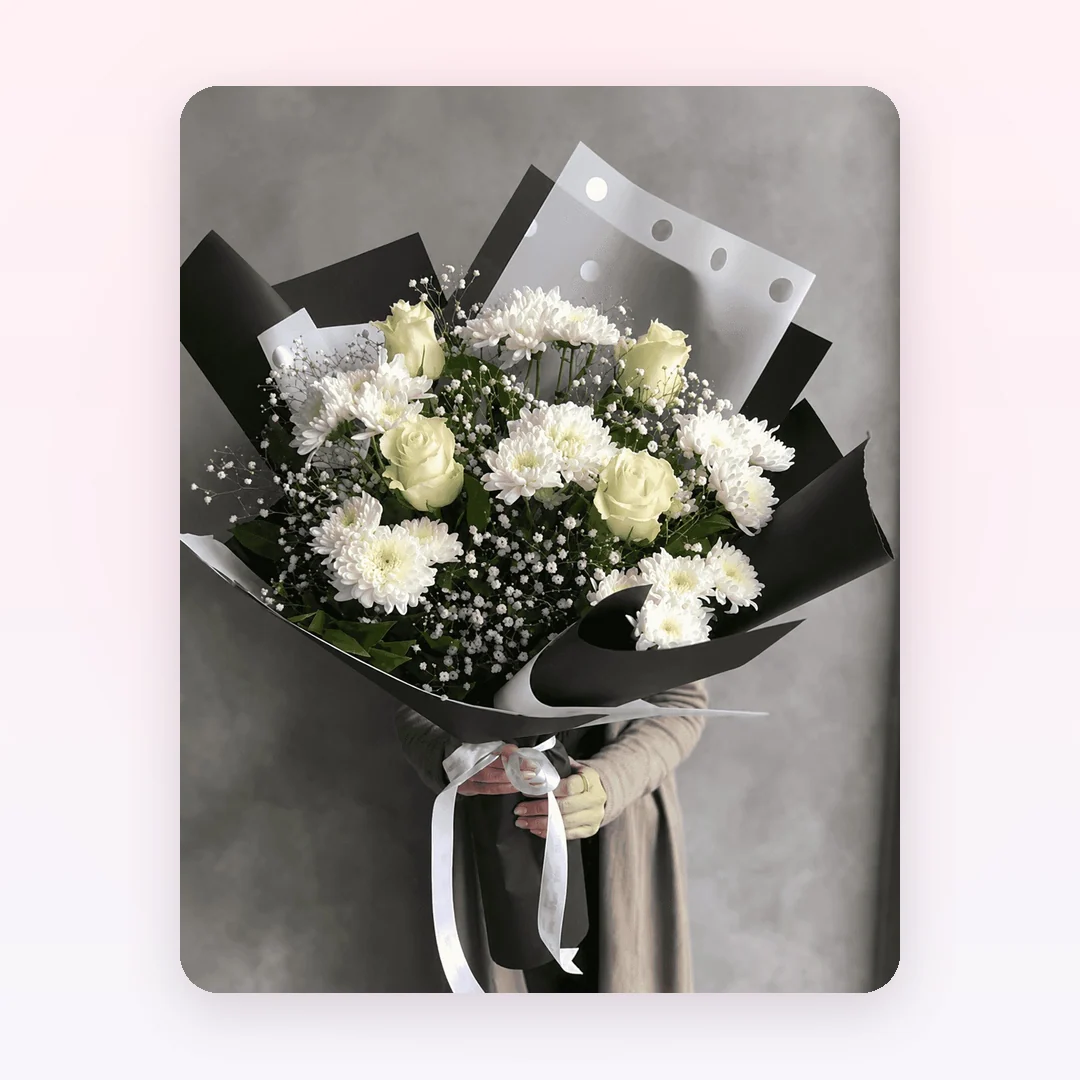Premium White Flowers Bouquet