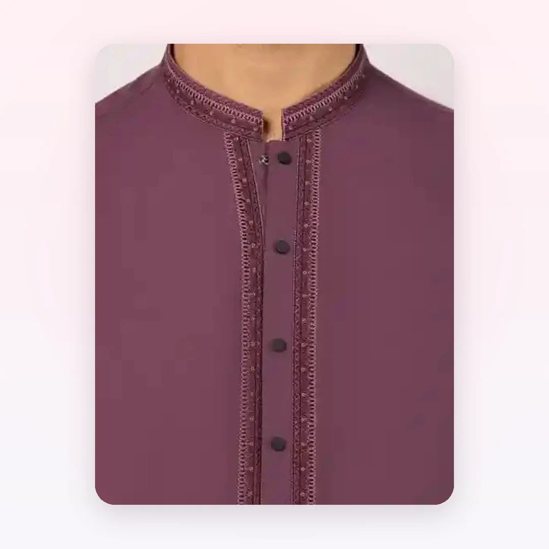 Violet Semi-Formal Kurta Trousers, photo 3