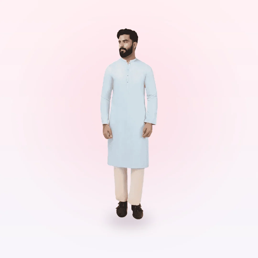 Sky Blue Semi-Formal Kurta