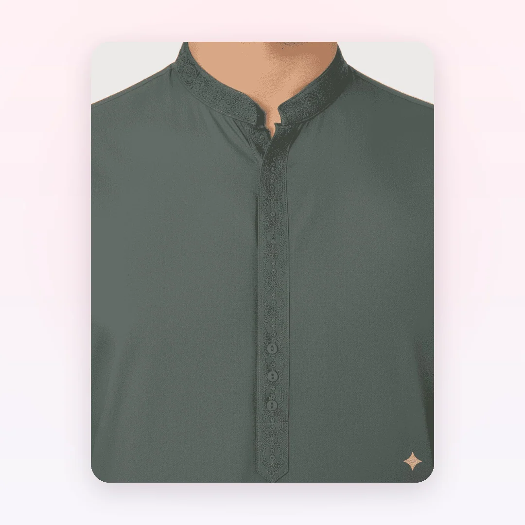 Green Semi-Formal Kameez Shalwar, photo 3