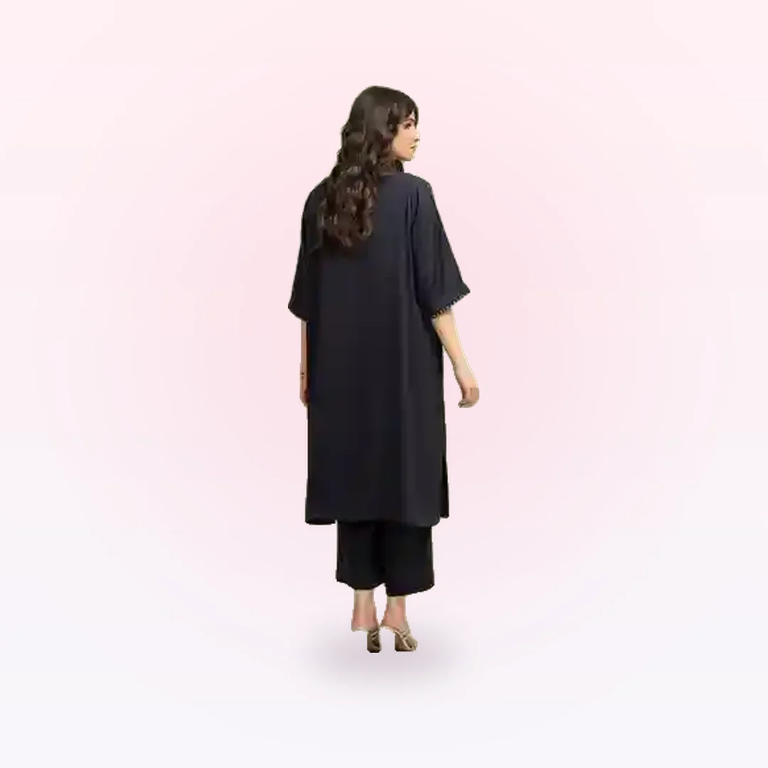 Pret Solid Crepe Polyester Co-Ord Set, photo 3