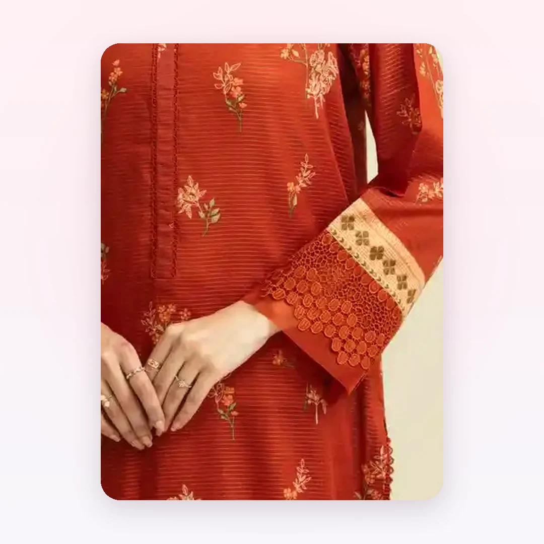 Unstitched Printed Zari Lawn Suit, photo 3