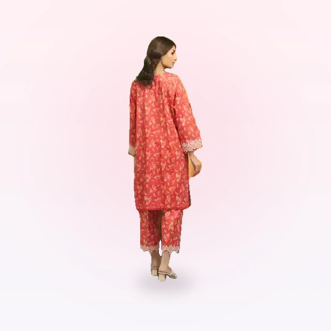 Unstitched Embroidered Lawn Shirt Trouser, photo 3