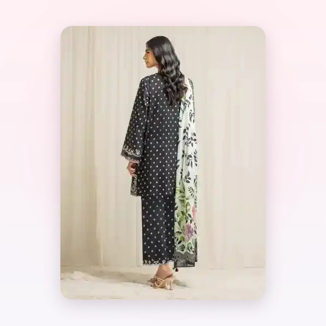 Unstitched Embroidered Lawn Suit, photo 4
