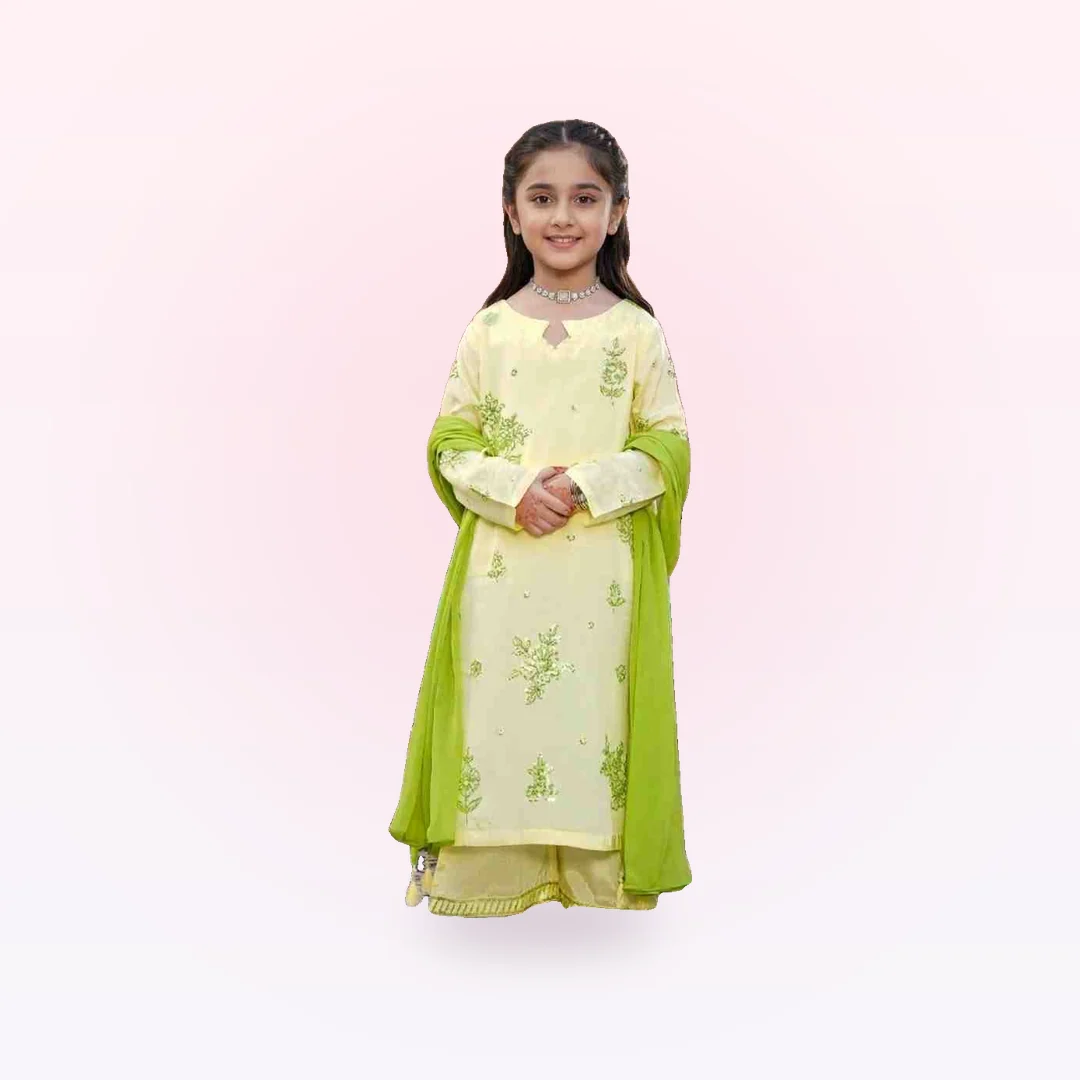 Embroidered Long Shirt With Trousers (GPW2-07)