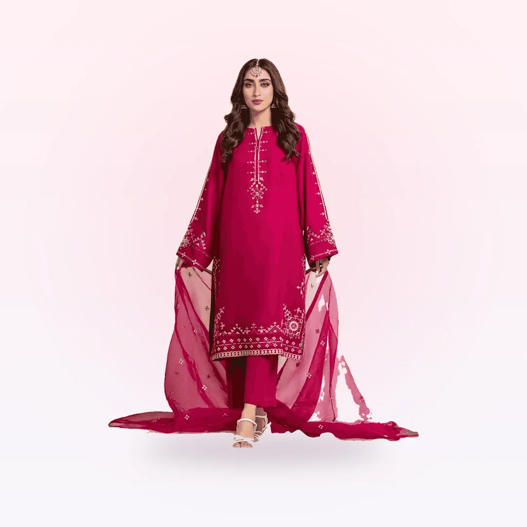 Pret Embroidered Viscose Suit