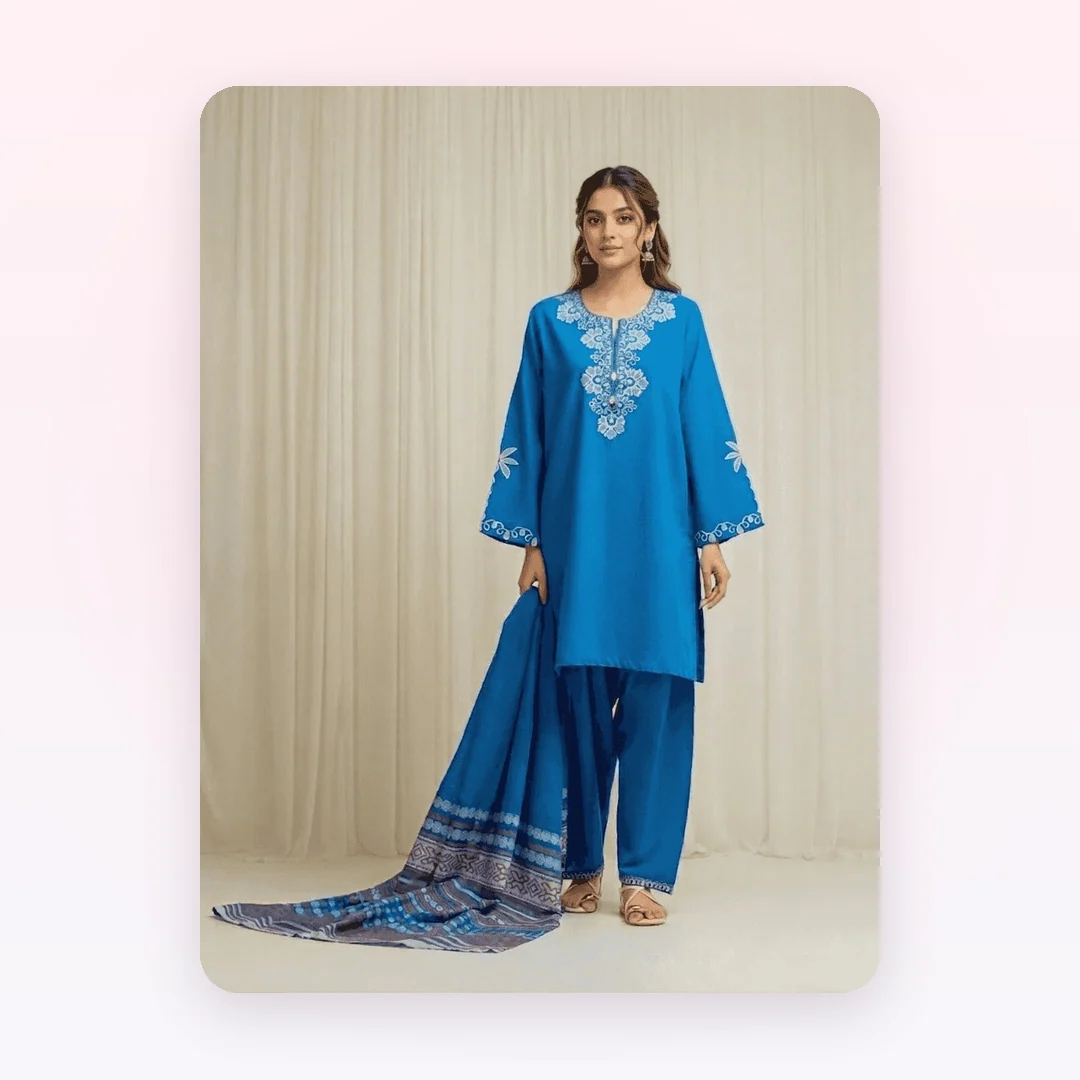 Pret Embroidered Cambric Suit