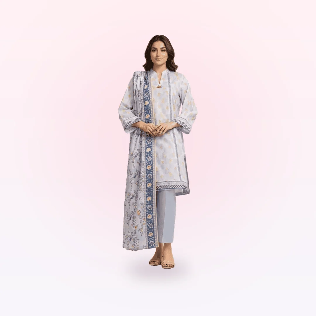 Unstitched Printed Lawn Suit