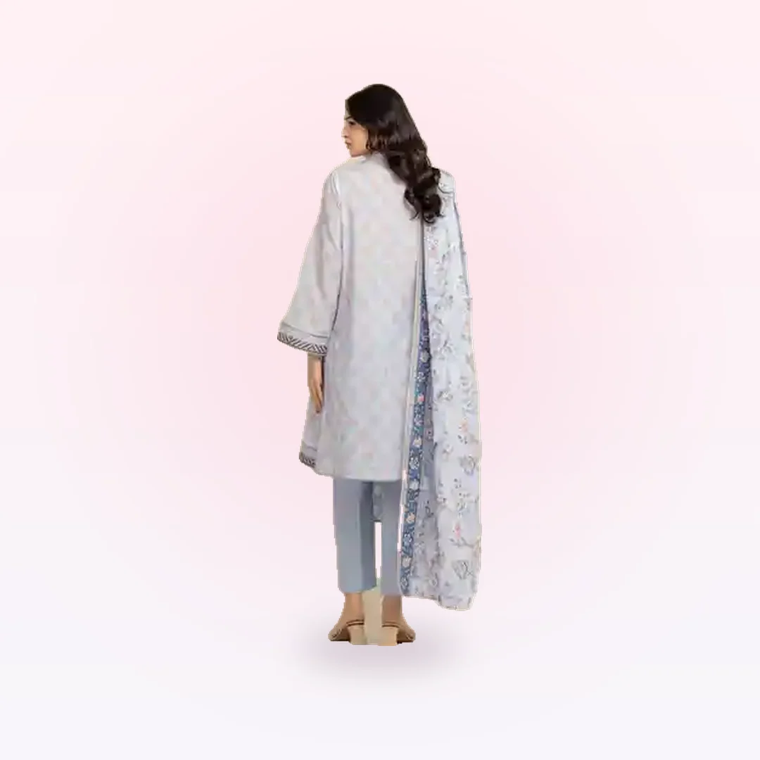 Unstitched Printed Lawn Suit, photo 4