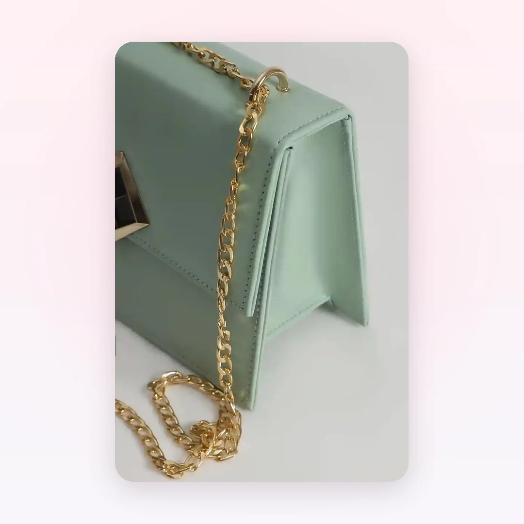 Cross-Body Bag E571 – Mint Green, photo 3